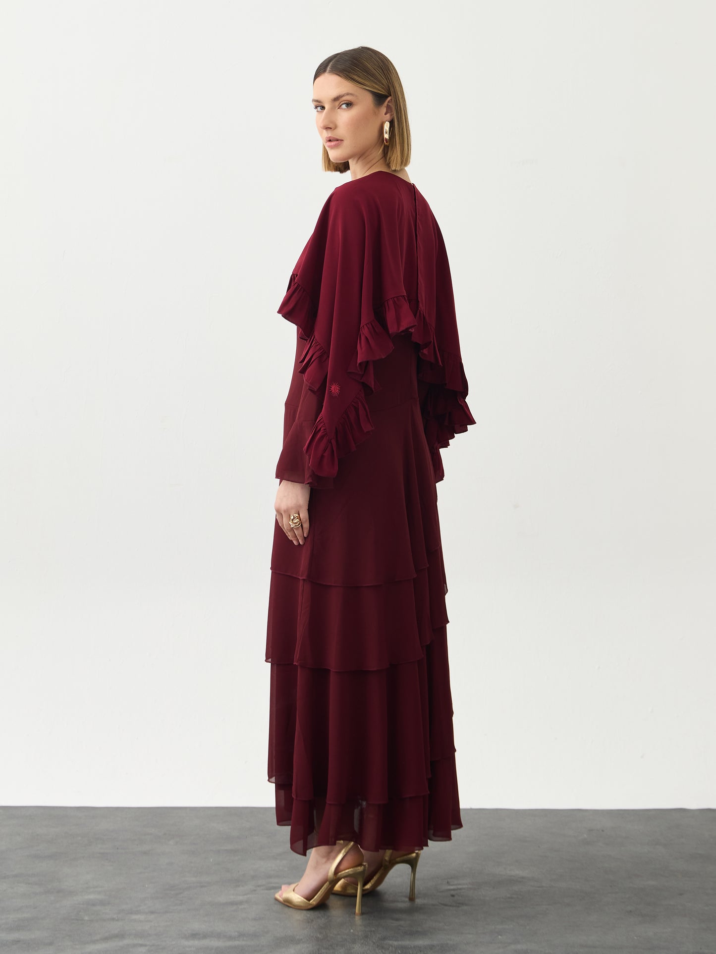 Leyanna Dress - Plum Red