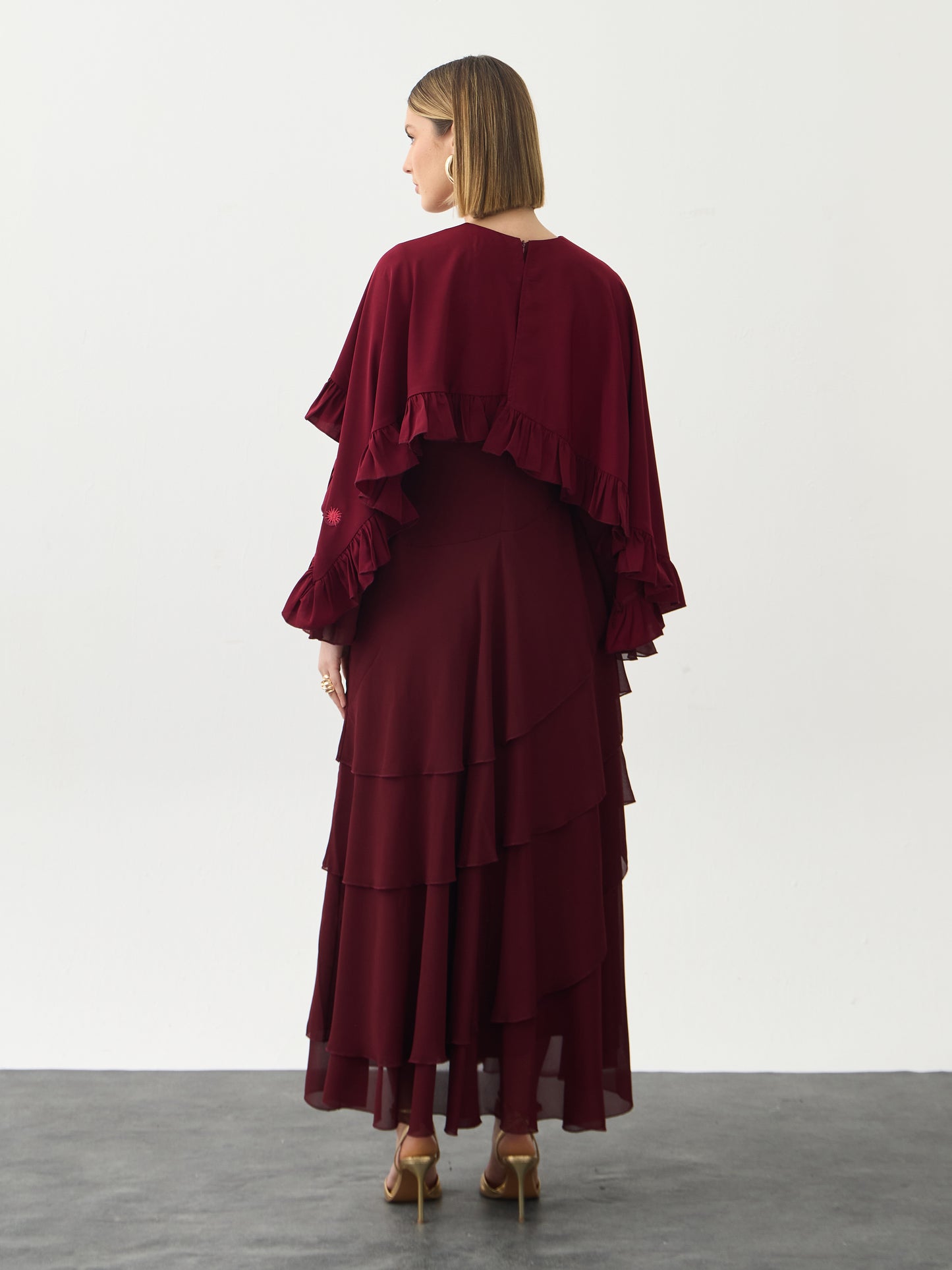 Leyanna Dress - Plum Red