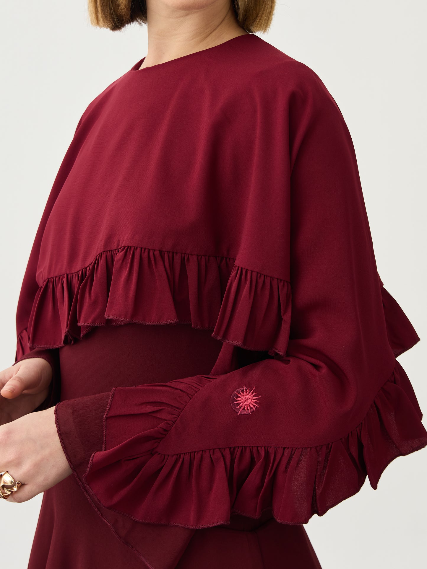 Leyanna Dress - Plum Red