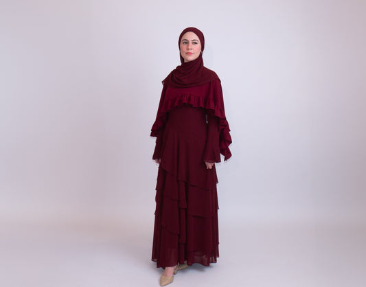 Leyanna Dress - Plum Red