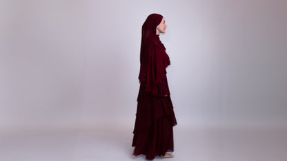 Leyanna Dress - Plum Red