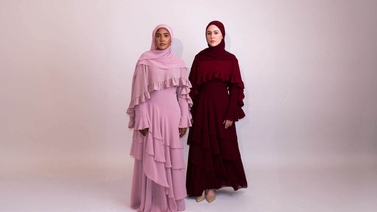 Leyanna Dress - Plum Red