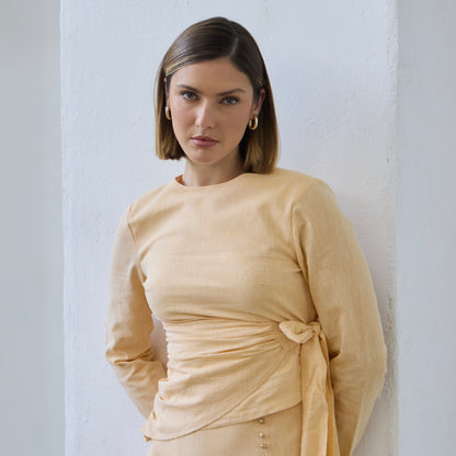 Farah Top - Dandelion Yellow